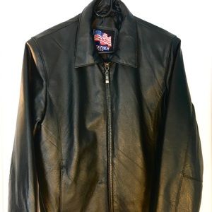 💯% Genuine Leather Jacket Women’s Large all Black